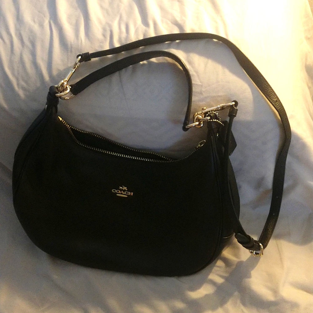 Coach black leather purse